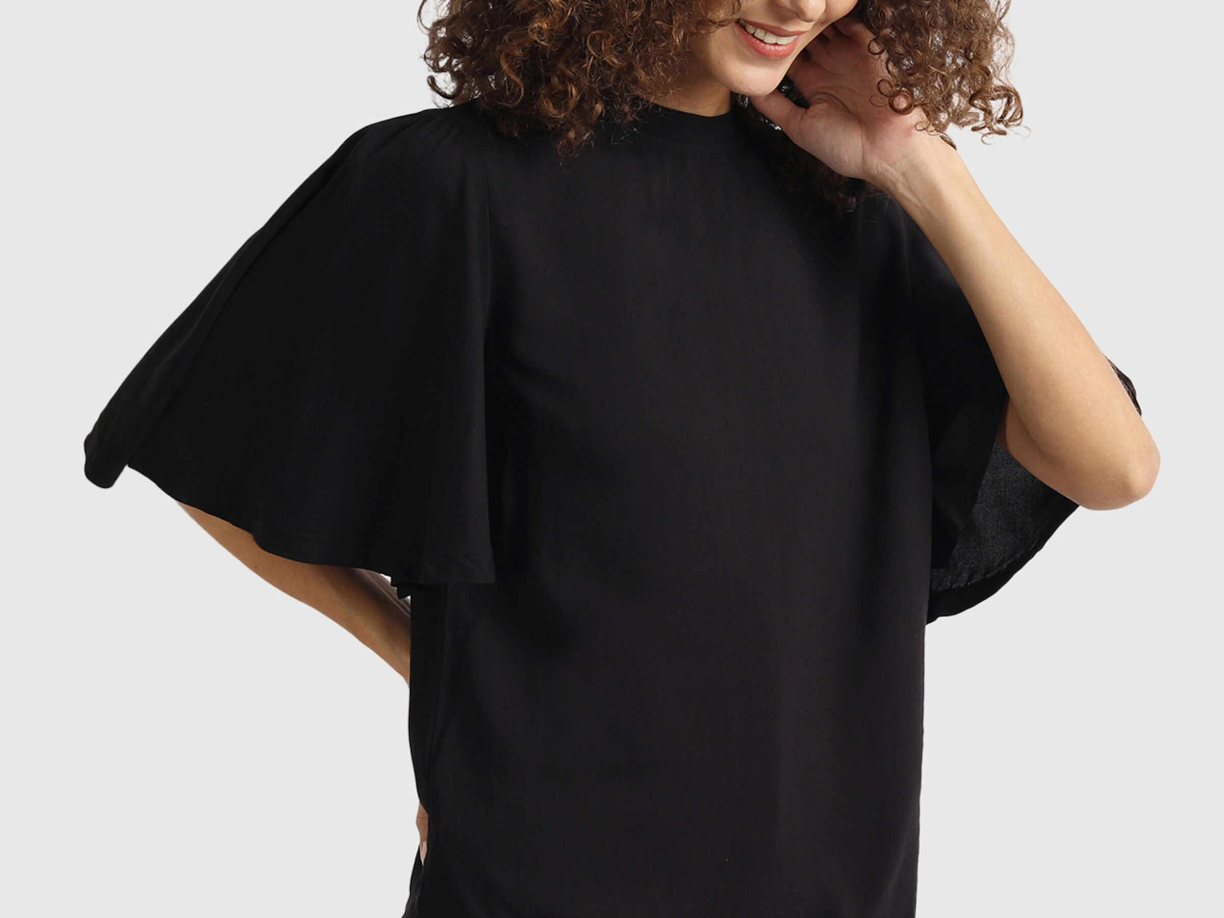 Solid Top with Frill Sleeves image number 2